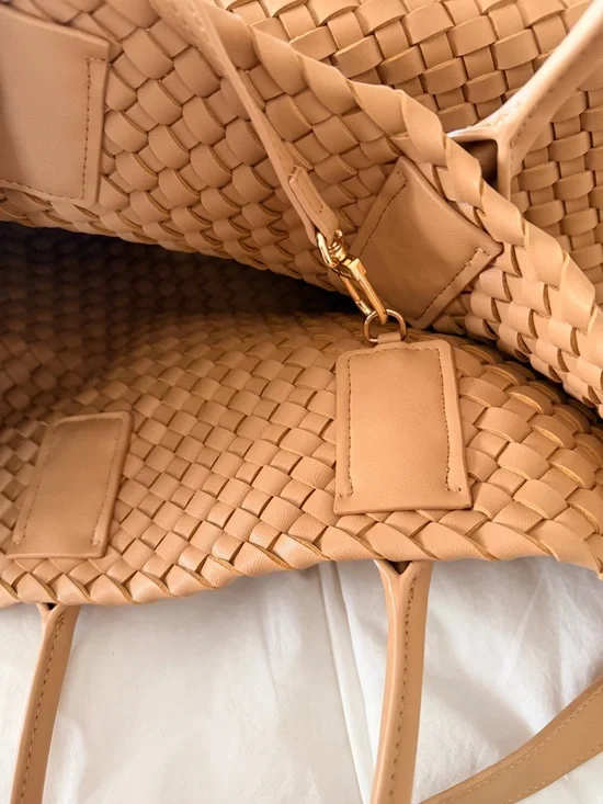 Anne Klein Woven Tote Bag in Tan - Picture 8 of 8